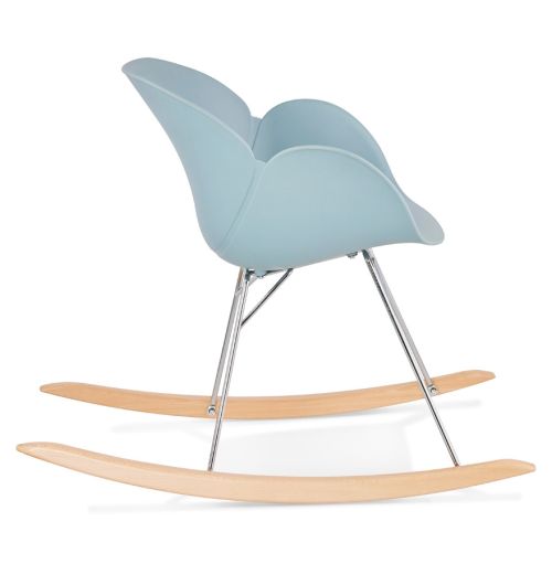 Chaise à bascule design 'BASKUL' bleue en matière plastique