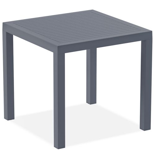 Table de terrasse 'CANTINA' design en matière plastique gris foncé - 80x80 cm