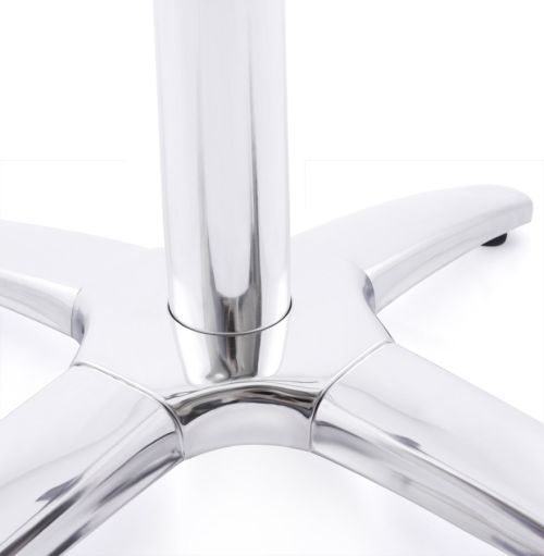 Pied de table 'CHIKO' 110 en métal chromé pour intérieur et extérieur