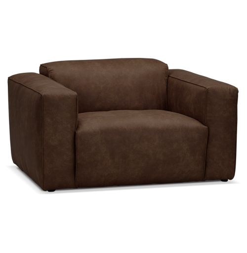 Fauteuil de salon 1,5 places 'COYOT MINI' brun