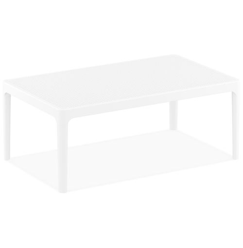 Table basse de jardin 'DOTY' blanche design - 100x60 cm