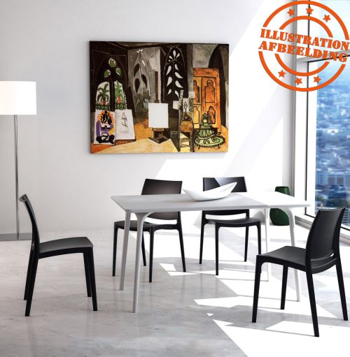 Chaise design 'ENZO' en matière plastique noire