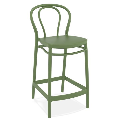 Tabouret snack mi-hauteur 'FERDINAND MINI' intérieur / extérieur vert