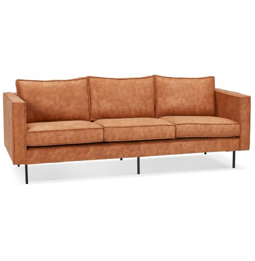 Canapé droit design 'JANE' couleur naturelle - canapé 3 places