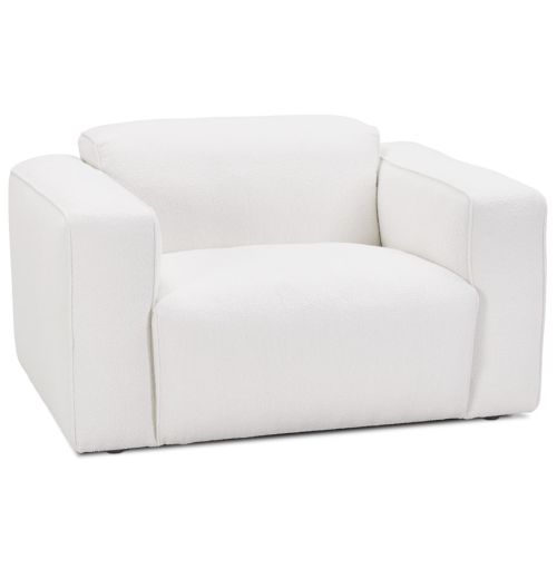 Fauteuil de salon design 1,5 places 'KANSAS MINI' blanc