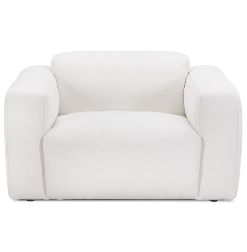 Fauteuil de salon design 1,5 places 'KANSAS MINI' blanc