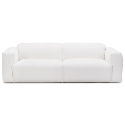 Canapé droit 'KANSAS' blanc - canapé 3 places design