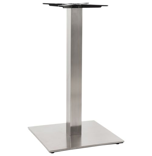Pied de table 'KARO' 90 en acier brossé