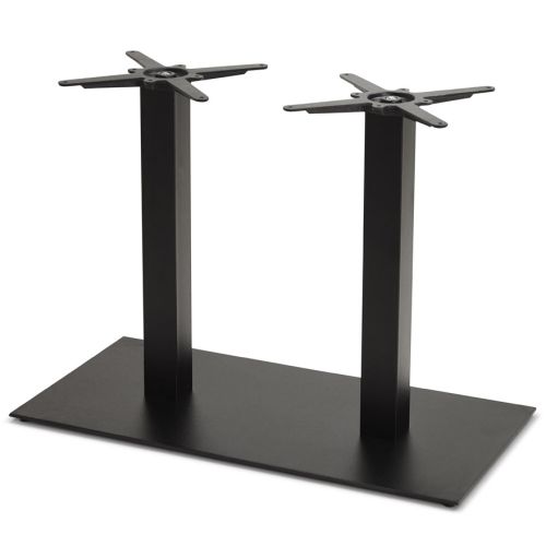 Pied de table 'NERO DOUBLE' 75 en métal peint noir