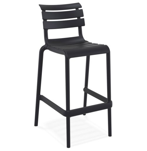 Tabouret de bar 'NOBU' noir en matière plastique