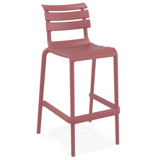 Tabouret de bar 'NOBU' rouge en matière plastique