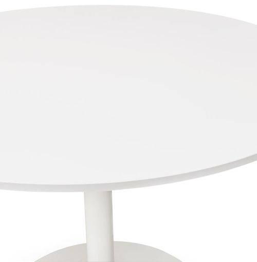 Table de bureau/à diner ronde 'ORLANDO' blanche - Ø 120 cm