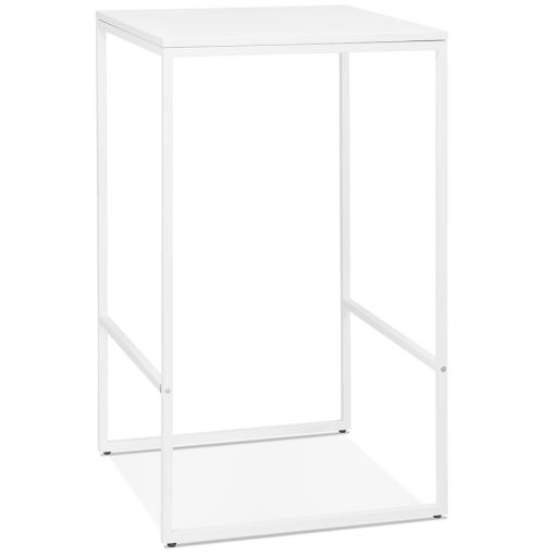 Table haute style industriel 'ORTOS' blanche idéale pour les professionnels