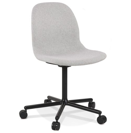 Chaise de bureau 'POLARIS' gris clair sur roulettes