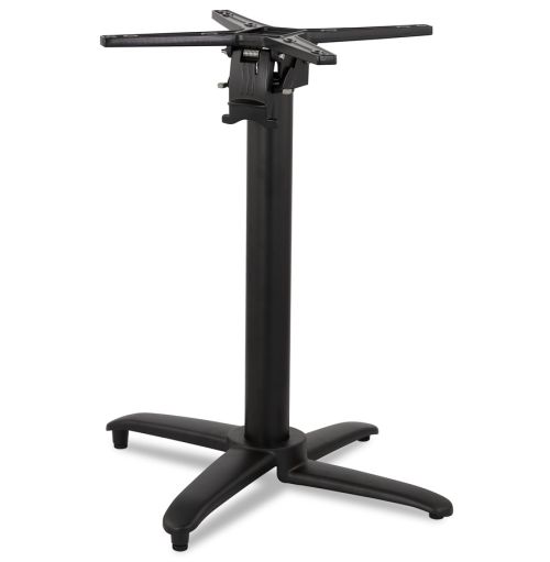 Pied de table pliable 'PRATIK' 75 en aluminium noir intérieur/extérieur