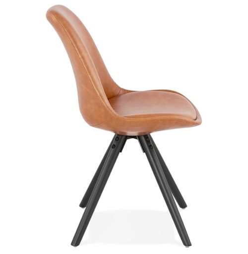 Chaise design 'STREET' brune style industriel