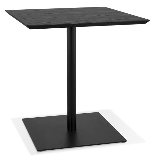 Table carrée design 'SUMO' en bois et métal noir - 70x70  cm