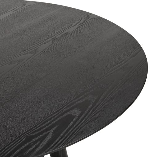 Table à dîner ronde 'SWEDY' en bois noir - Ø 120 cm