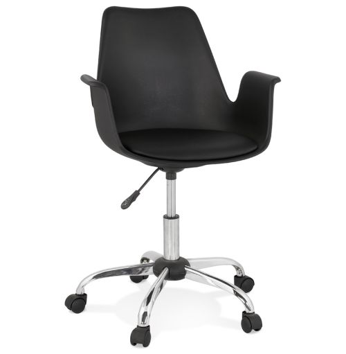 Chaise de bureau avec accoudoirs 'TRIP' noire design