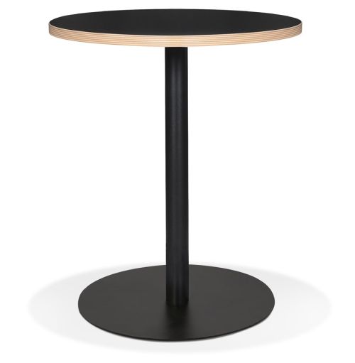 Petite table bistrot ronde 'YOGI' noire - Ø 60 cm