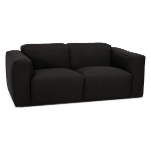 Canapé droit 'CANYON MEDIUM' noir - canapé 2 places design