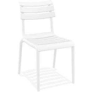 Chaise de jardin 'CHALA' blanche en matière plastique