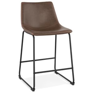 Tabouret snack mi-hauteur 'CHERIF MINI' brun vintage