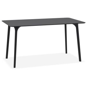 Table de jardin design 'LAGOON' noire intérieur / extérieur  - 140x80 cm