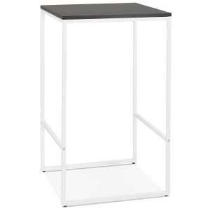 Table haute style industriel 'ORTOS' avec plateau noir et structure blanche idéale pour les professionnels