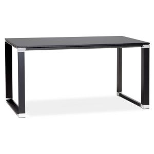 Petit bureau droit design 'XLINE' en bois noir - 140x70 cm