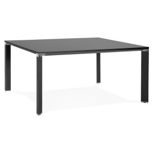 Table de réunion / bureau bench 'XLINE SQUARE' noir - 160x160 cm