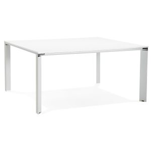 Table de réunion / bureau bench 'XLINE SQUARE' blanc - 160x160 cm